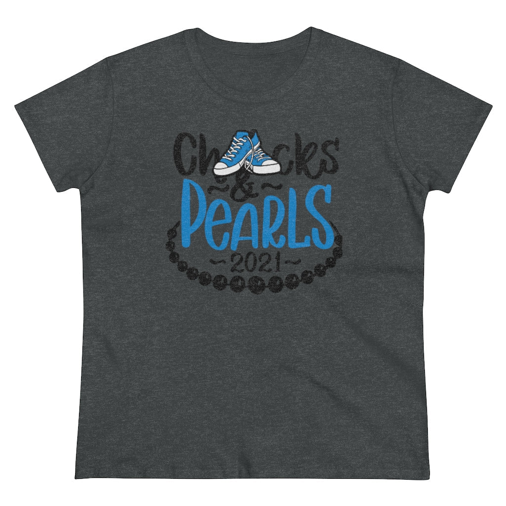 Chucks & Pearls Heavy Cotton Tee - Beguiling Phenix Boutique
