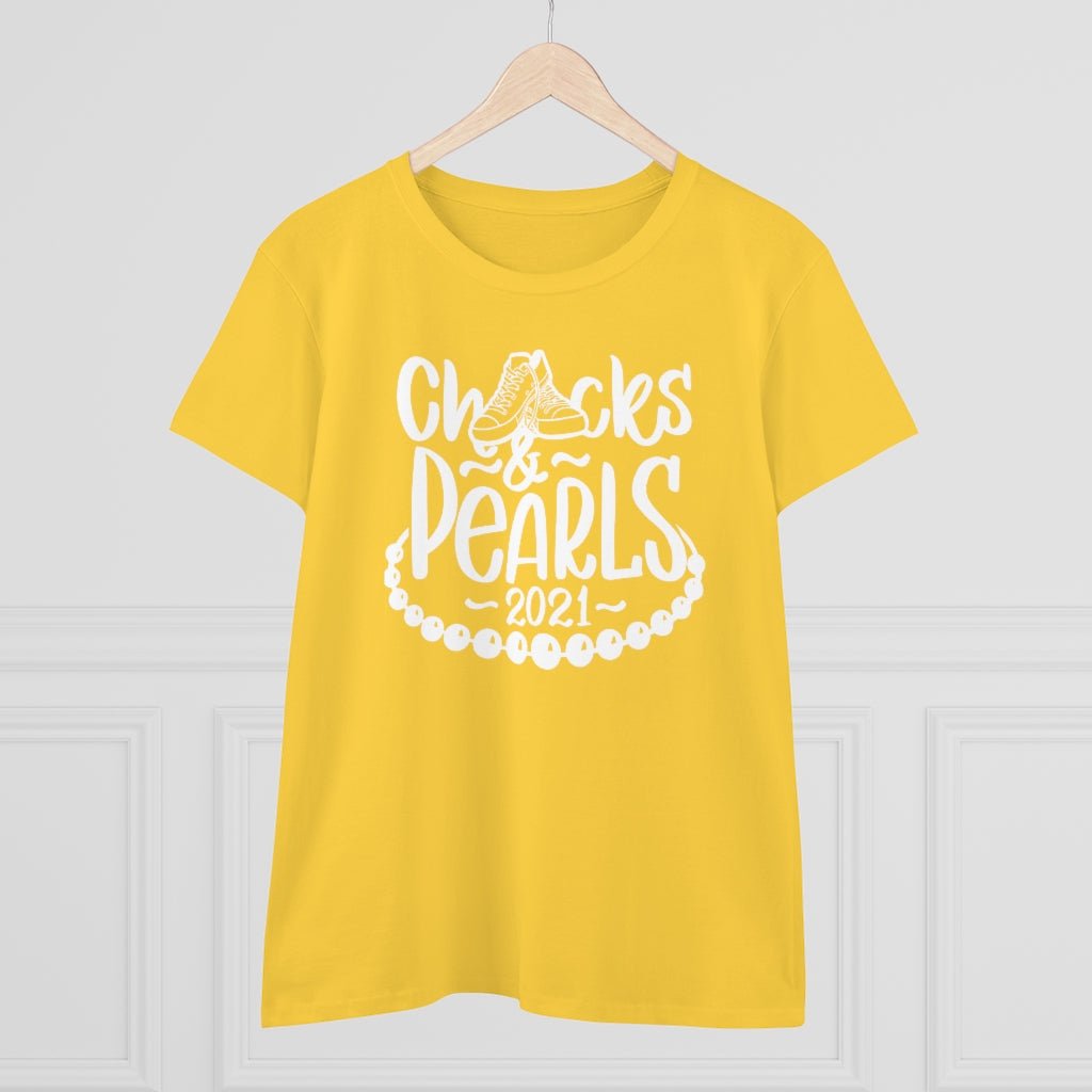 Chucks & Pearls Heavy Cotton Tee - Beguiling Phenix Boutique