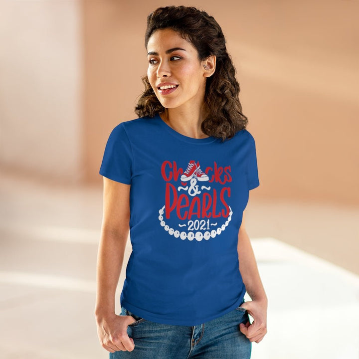 Chucks & Pearls Heavy Cotton Tee - Beguiling Phenix Boutique