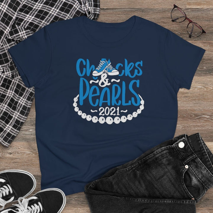 Chucks & Pearls Heavy Cotton Tee - Beguiling Phenix Boutique