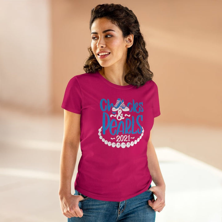 Chucks & Pearls Heavy Cotton Tee - Beguiling Phenix Boutique