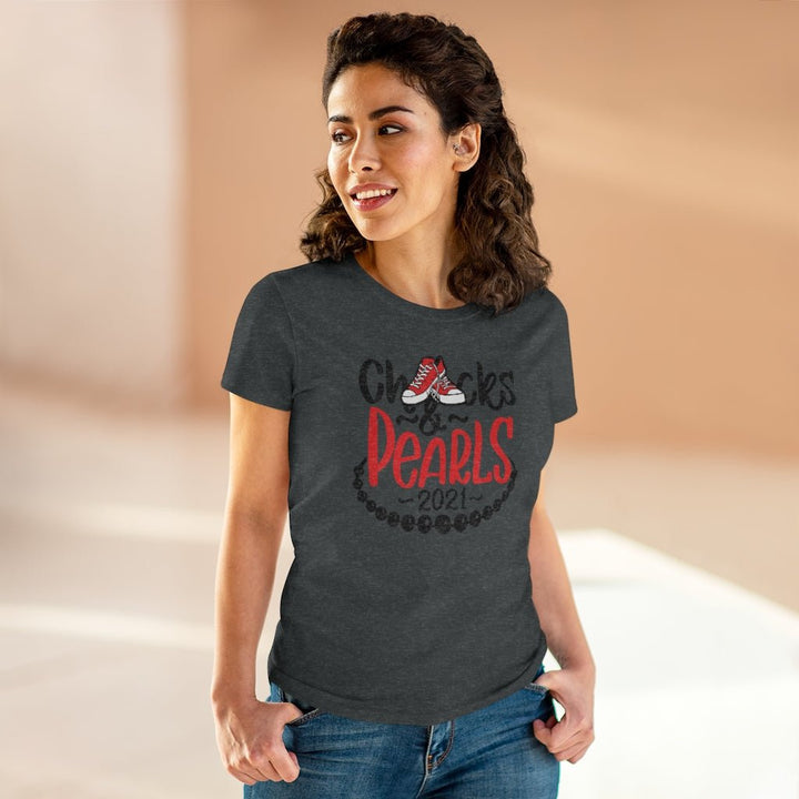 Chucks & Pearls Heavy Cotton Tee - Beguiling Phenix Boutique