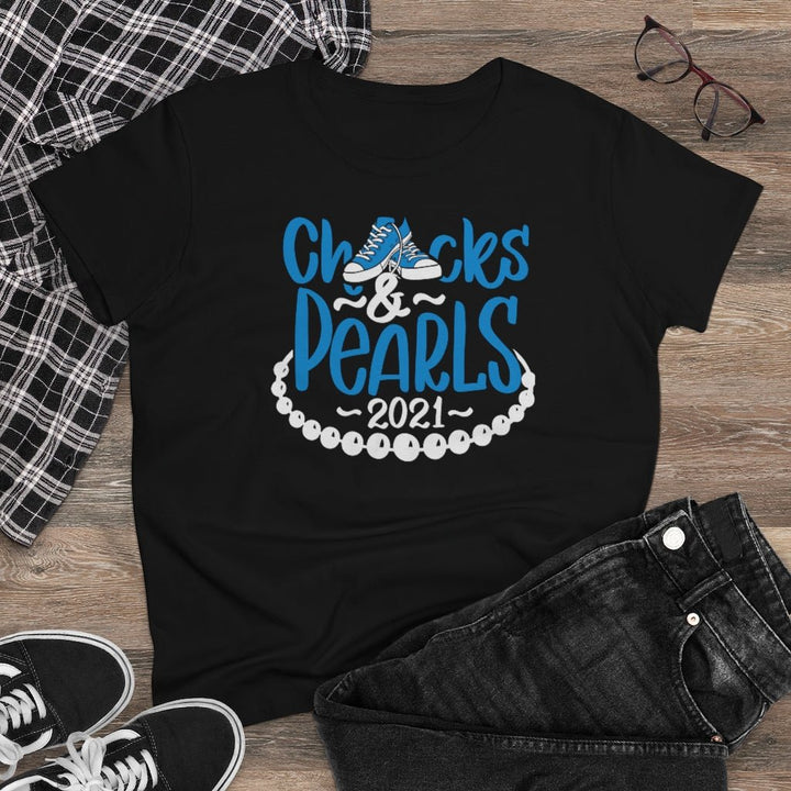 Chucks & Pearls Heavy Cotton Tee - Beguiling Phenix Boutique