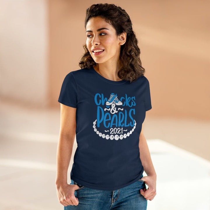 Chucks & Pearls Heavy Cotton Tee - Beguiling Phenix Boutique