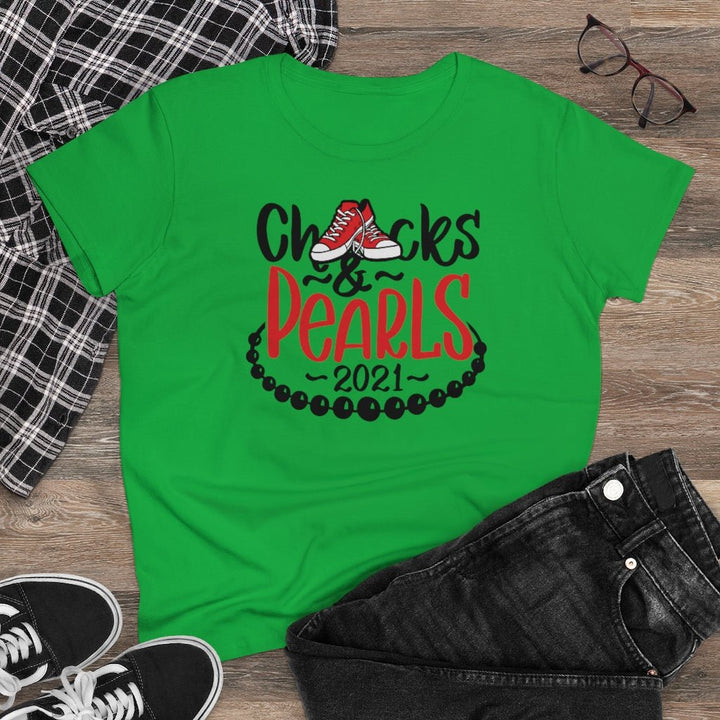 Chucks & Pearls Heavy Cotton Tee - Beguiling Phenix Boutique