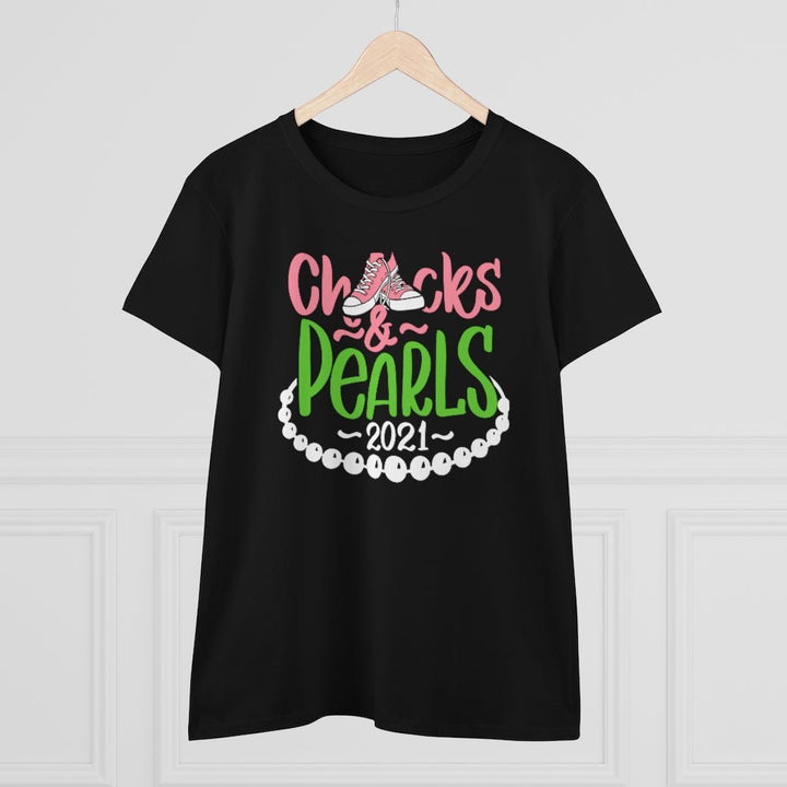 Chucks & Pearls Heavy Cotton Tee - Beguiling Phenix Boutique