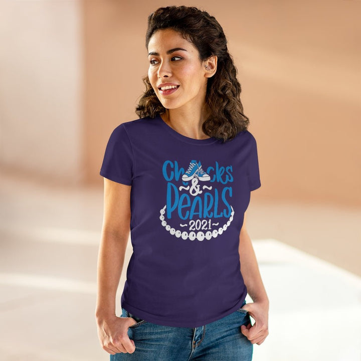 Chucks & Pearls Heavy Cotton Tee - Beguiling Phenix Boutique