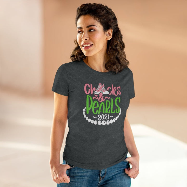 Chucks & Pearls Heavy Cotton Tee - Beguiling Phenix Boutique