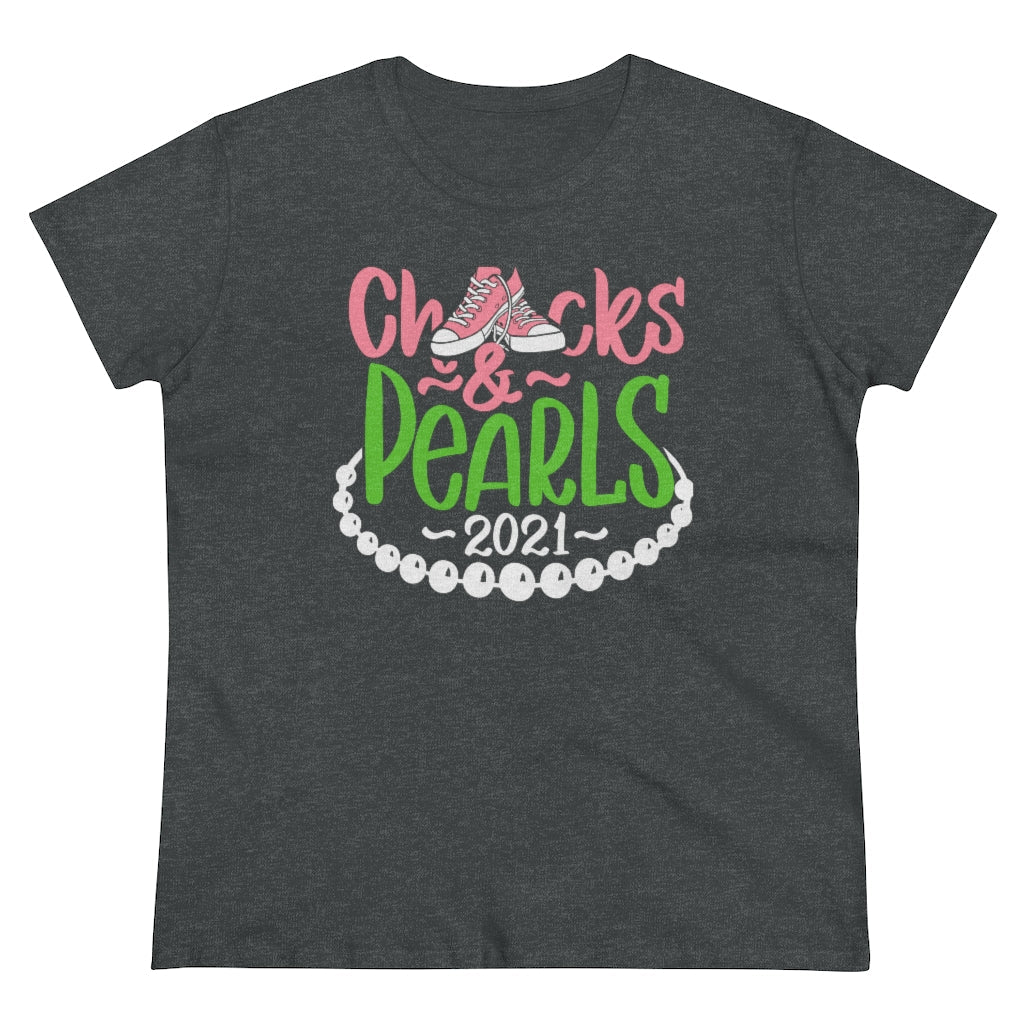 Chucks & Pearls Heavy Cotton Tee - Beguiling Phenix Boutique