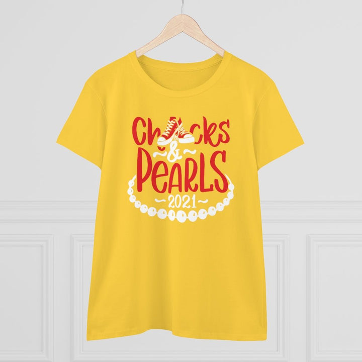 Chucks & Pearls Heavy Cotton Tee - Beguiling Phenix Boutique