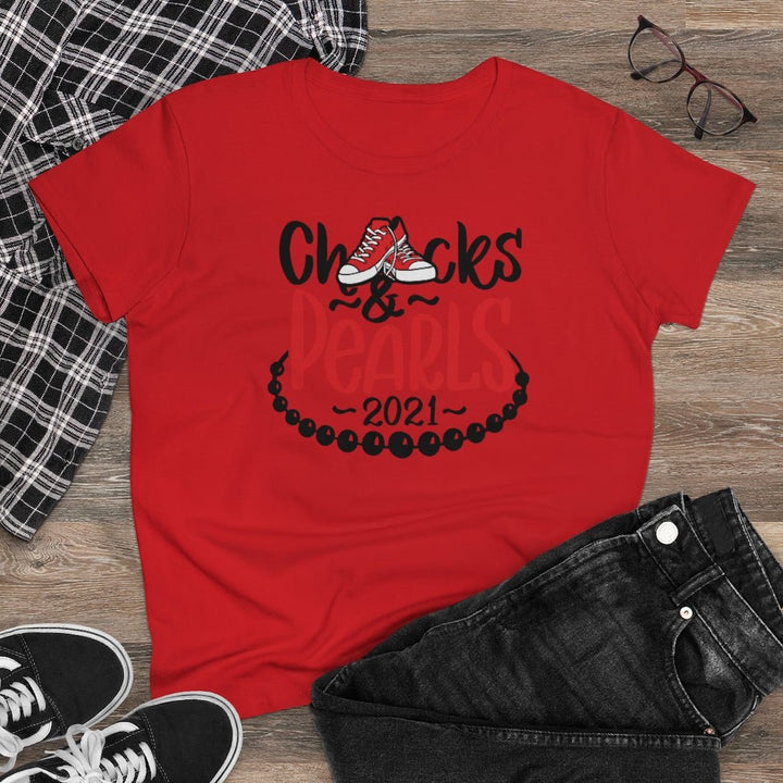 Chucks & Pearls Heavy Cotton Tee - Beguiling Phenix Boutique