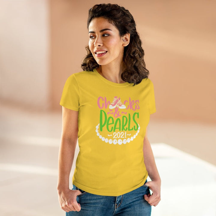 Chucks & Pearls Heavy Cotton Tee - Beguiling Phenix Boutique