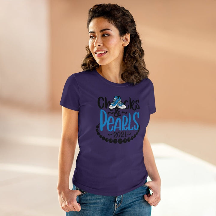 Chucks & Pearls Heavy Cotton Tee - Beguiling Phenix Boutique