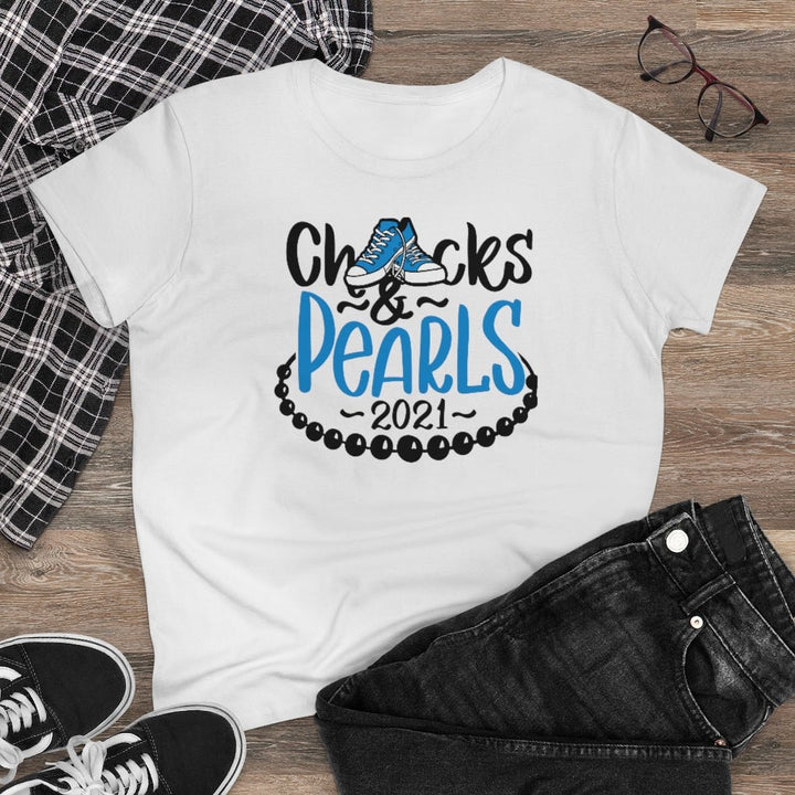 Chucks & Pearls Heavy Cotton Tee - Beguiling Phenix Boutique