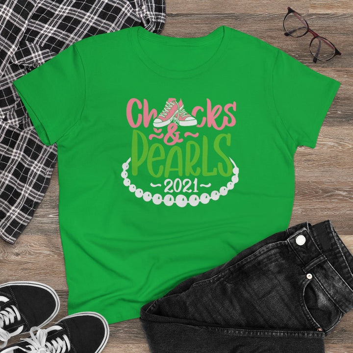 Chucks & Pearls Heavy Cotton Tee - Beguiling Phenix Boutique