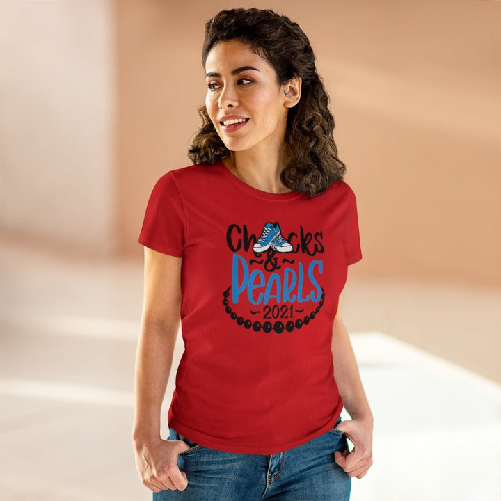 Chucks & Pearls Heavy Cotton Tee - Beguiling Phenix Boutique