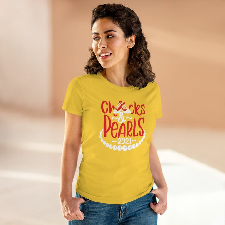 Chucks & Pearls Heavy Cotton Tee - Beguiling Phenix Boutique