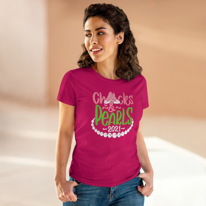 Chucks & Pearls Heavy Cotton Tee - Beguiling Phenix Boutique