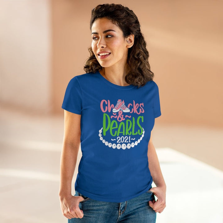 Chucks & Pearls Heavy Cotton Tee - Beguiling Phenix Boutique