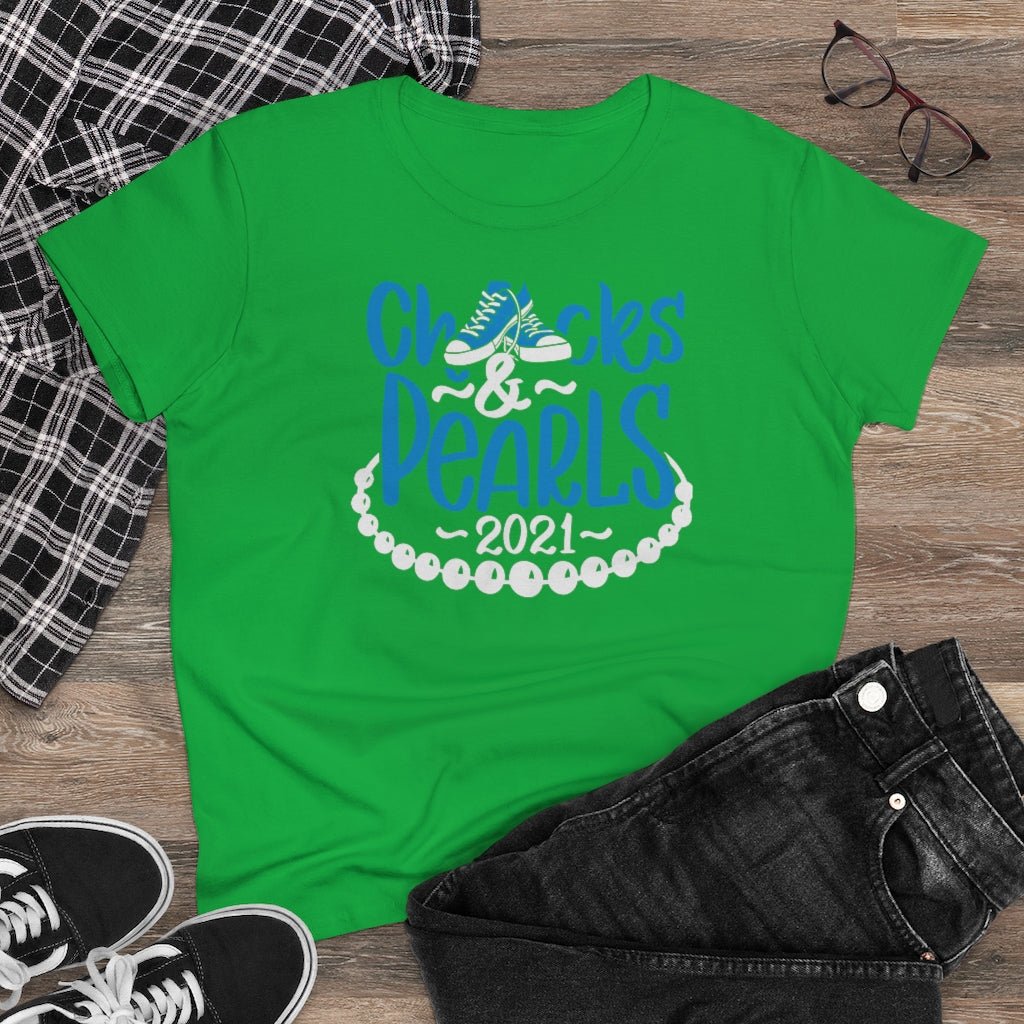 Chucks & Pearls Heavy Cotton Tee - Beguiling Phenix Boutique