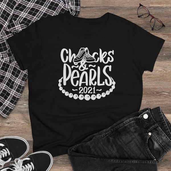 Chucks & Pearls Heavy Cotton Tee - Beguiling Phenix Boutique