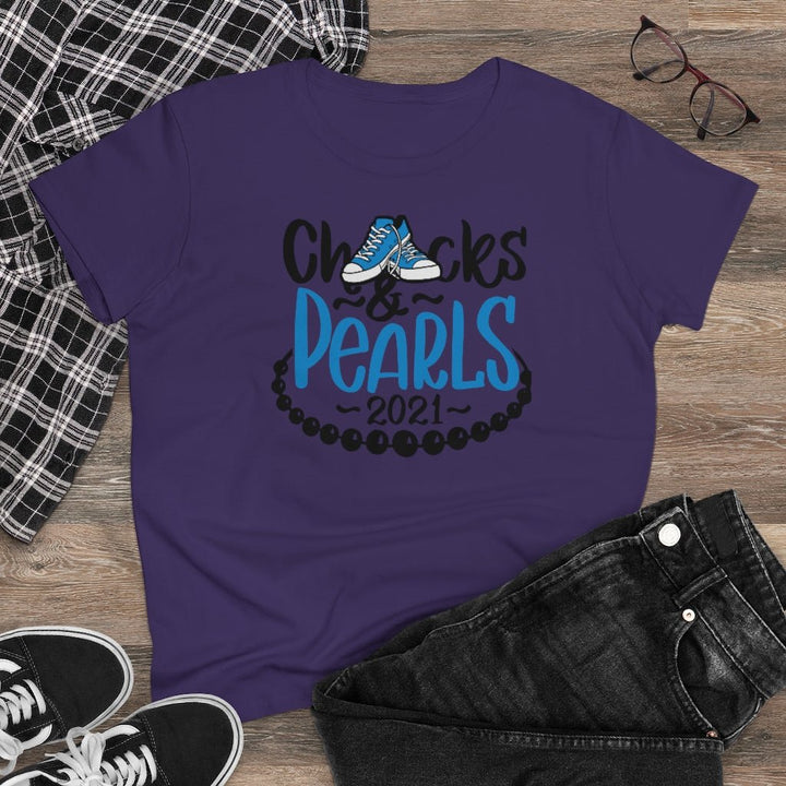 Chucks & Pearls Heavy Cotton Tee - Beguiling Phenix Boutique