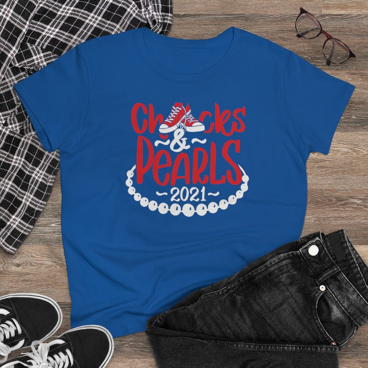 Chucks & Pearls Heavy Cotton Tee - Beguiling Phenix Boutique