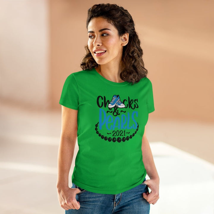 Chucks & Pearls Heavy Cotton Tee - Beguiling Phenix Boutique