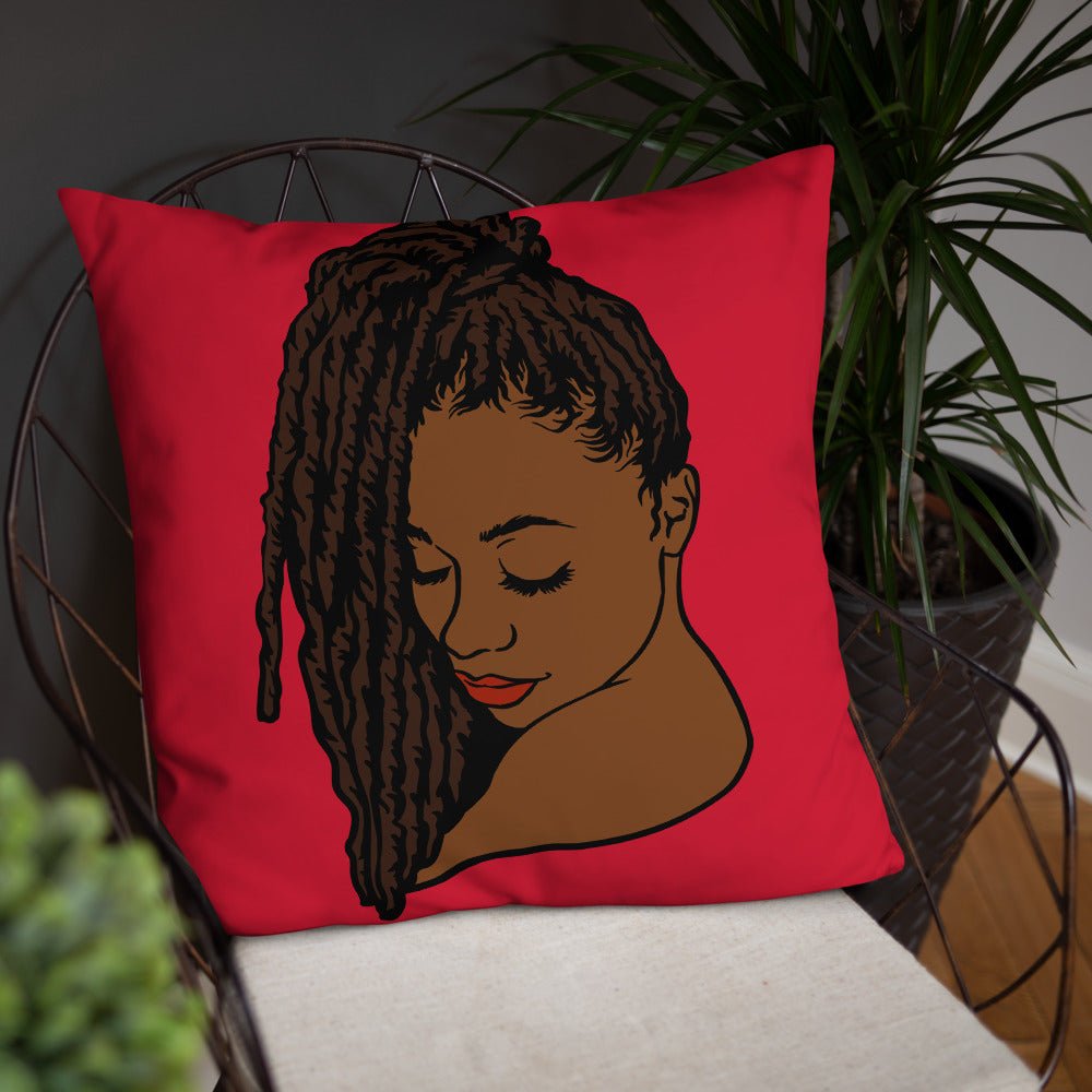Deep In Thought Throw Pillow-Red - Beguiling Phenix Boutique