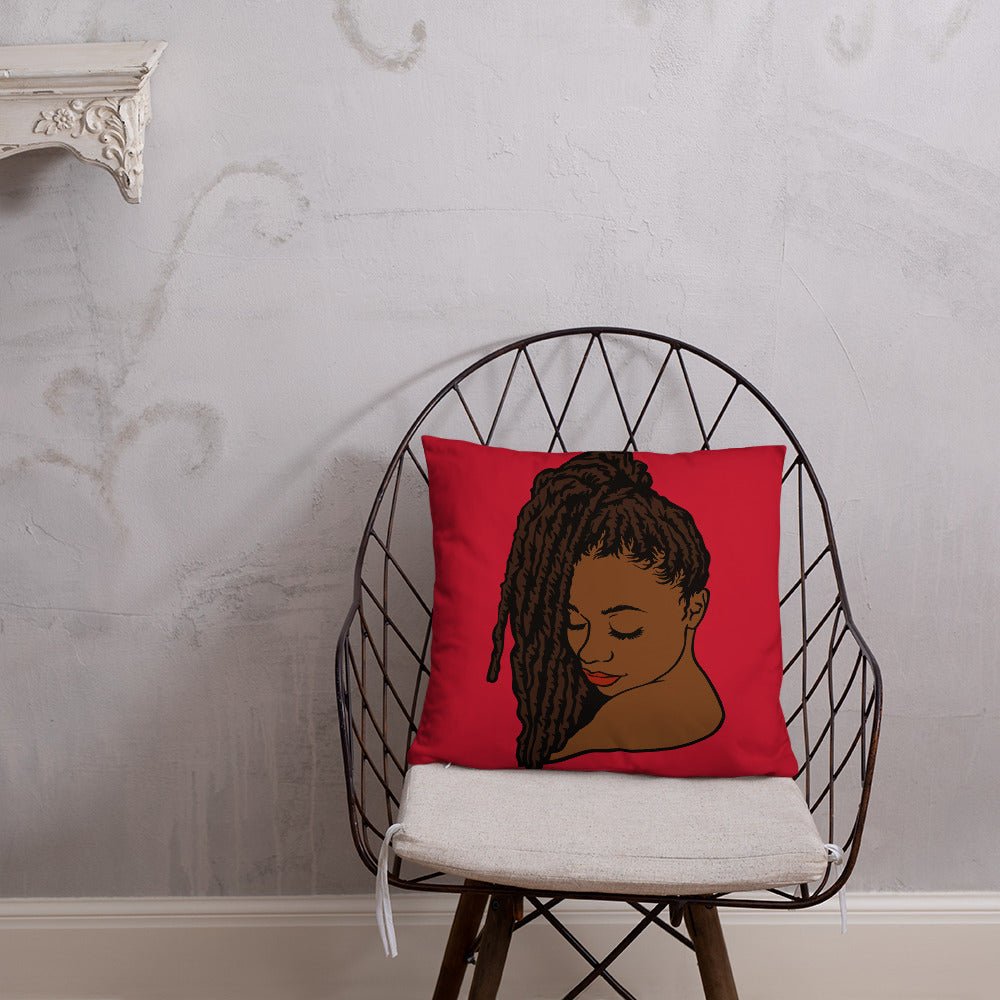 Deep In Thought Throw Pillow-Red - Beguiling Phenix Boutique