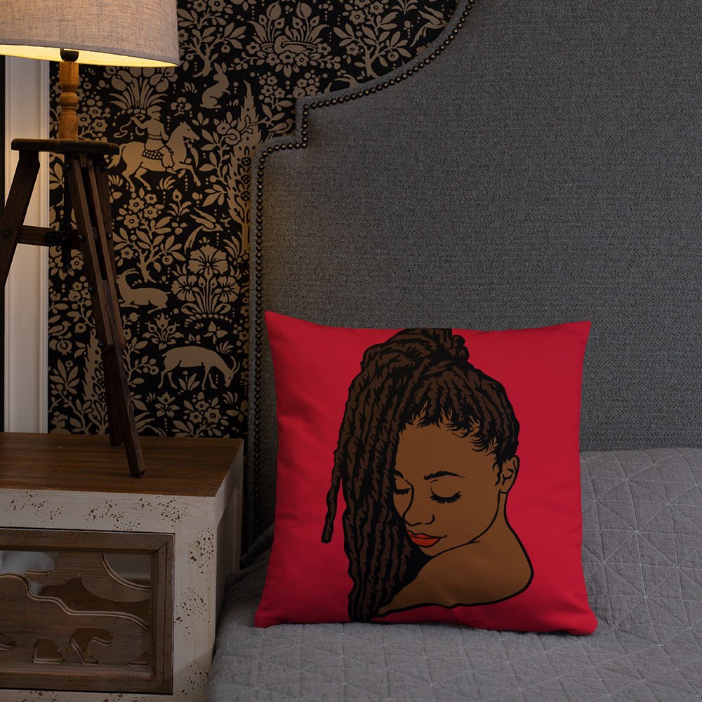 Deep In Thought Throw Pillow-Red - Beguiling Phenix Boutique