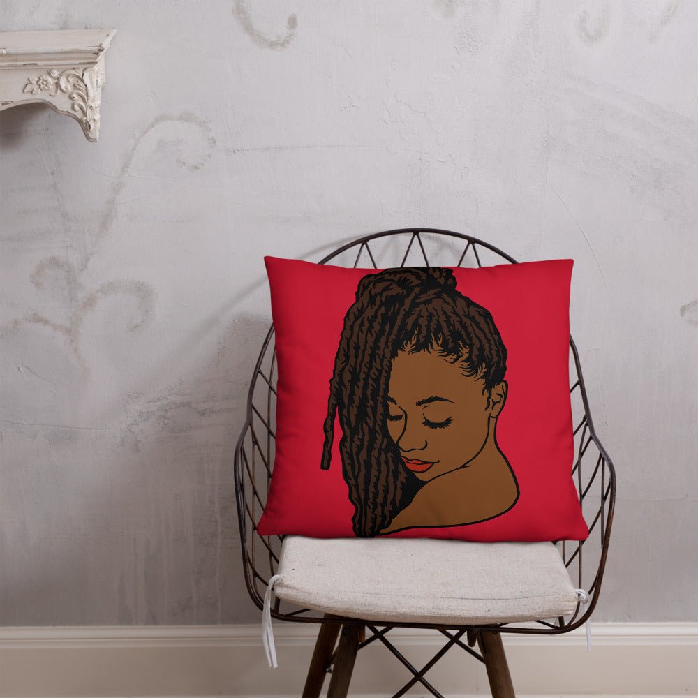 Deep In Thought Throw Pillow-Red - Beguiling Phenix Boutique