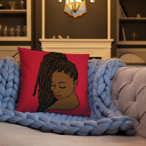 Deep In Thought Throw Pillow-Red - Beguiling Phenix Boutique