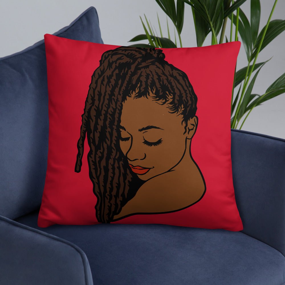 Deep In Thought Throw Pillow-Red - Beguiling Phenix Boutique