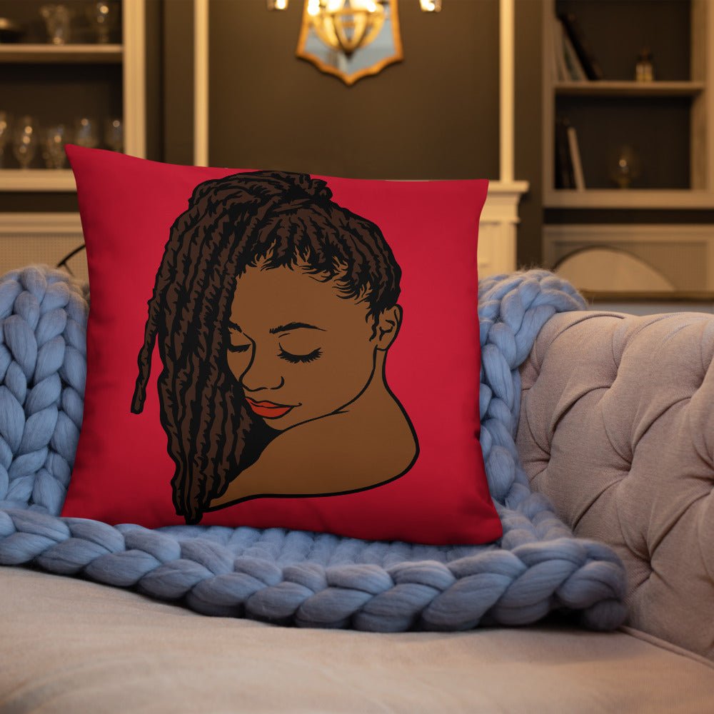 Deep In Thought Throw Pillow-Red - Beguiling Phenix Boutique