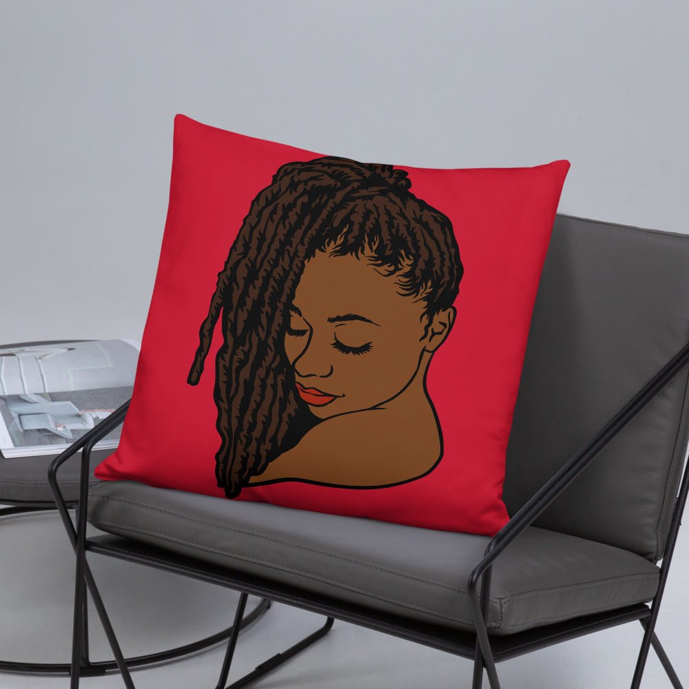 Deep In Thought Throw Pillow-Red - Beguiling Phenix Boutique
