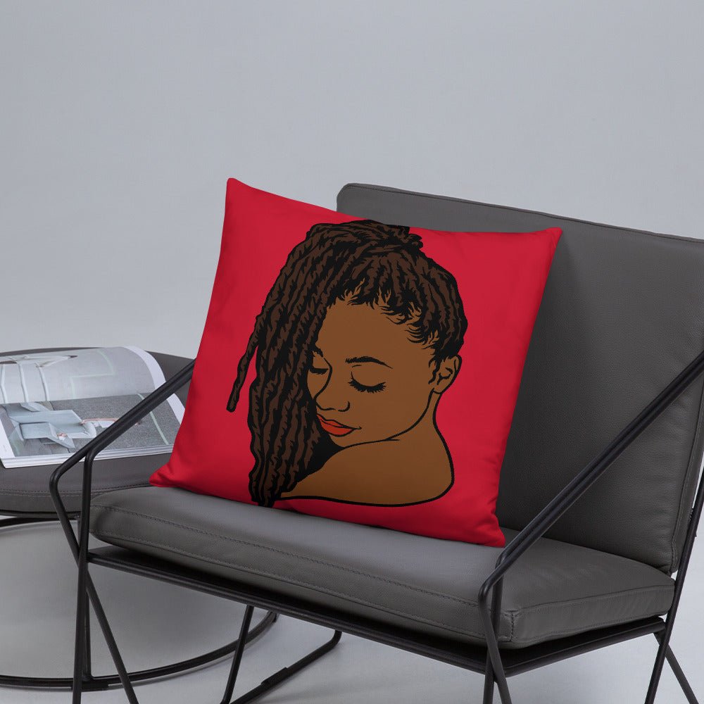 Deep In Thought Throw Pillow-Red - Beguiling Phenix Boutique