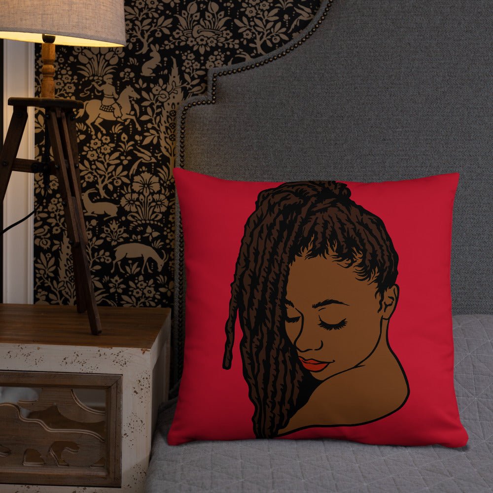 Deep In Thought Throw Pillow-Red - Beguiling Phenix Boutique