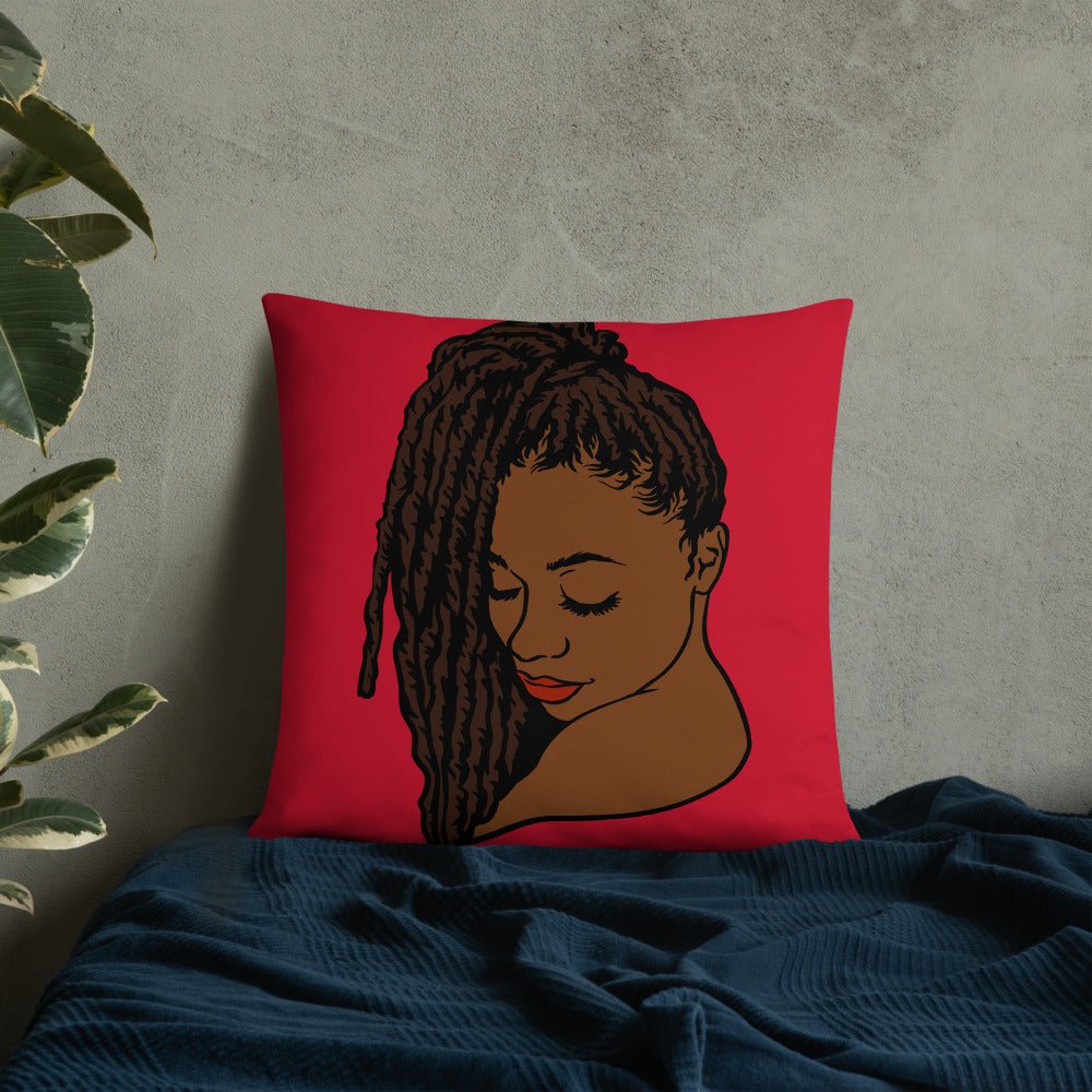 Deep In Thought Throw Pillow-Red - Beguiling Phenix Boutique