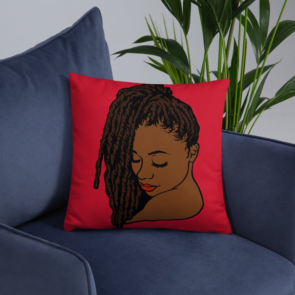 Deep In Thought Throw Pillow-Red - Beguiling Phenix Boutique