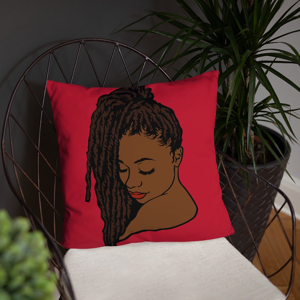 Deep In Thought Throw Pillow-Red - Beguiling Phenix Boutique