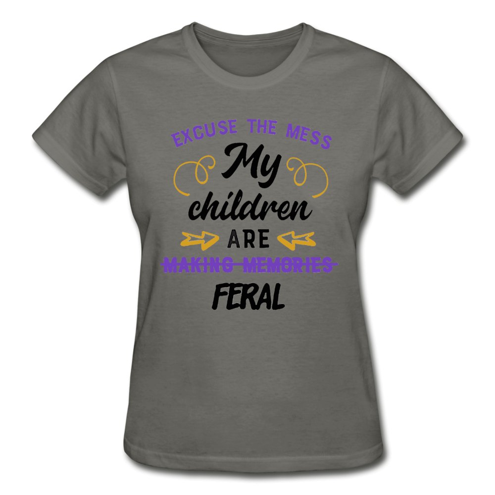 Excuse The Mess My Children Are Feral Ladies Shirt - Beguiling Phenix Boutique