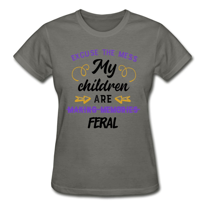 Excuse The Mess My Children Are Feral Ladies Shirt - Beguiling Phenix Boutique