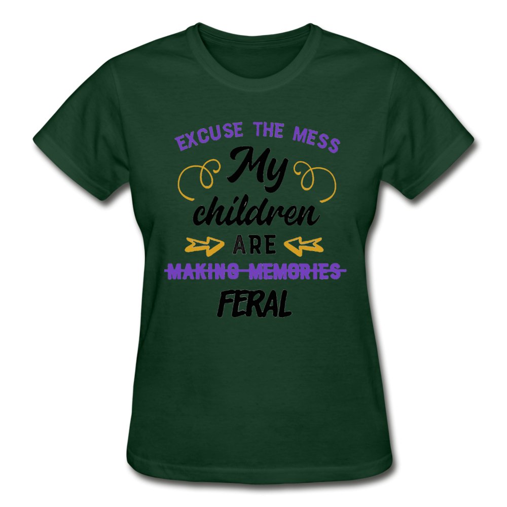 Excuse The Mess My Children Are Feral Ladies Shirt - Beguiling Phenix Boutique