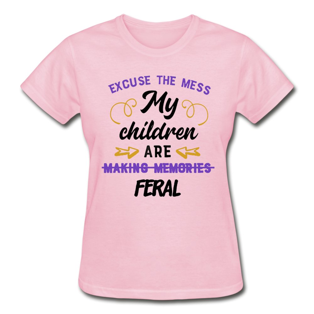 Excuse The Mess My Children Are Feral Ladies Shirt - Beguiling Phenix Boutique