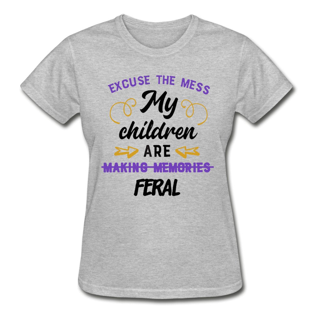 Excuse The Mess My Children Are Feral Ladies Shirt - Beguiling Phenix Boutique
