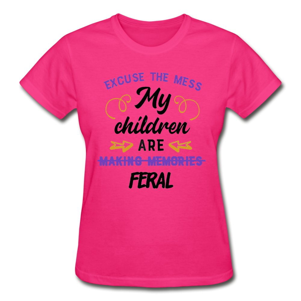 Excuse The Mess My Children Are Feral Ladies Shirt - Beguiling Phenix Boutique