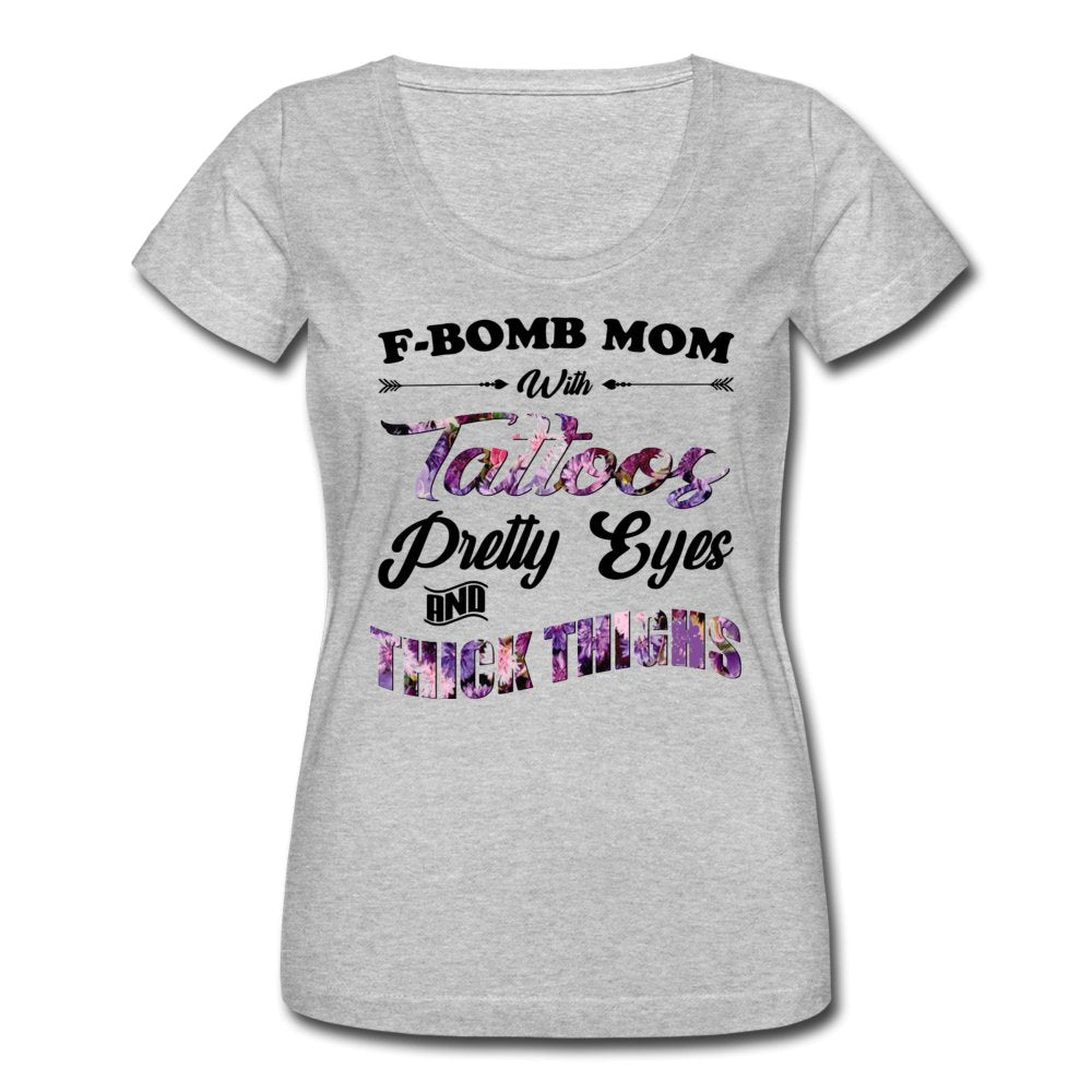 F-Bomb Mom With Tattoos Women's Scoop Neck Shirt - Beguiling Phenix Boutique