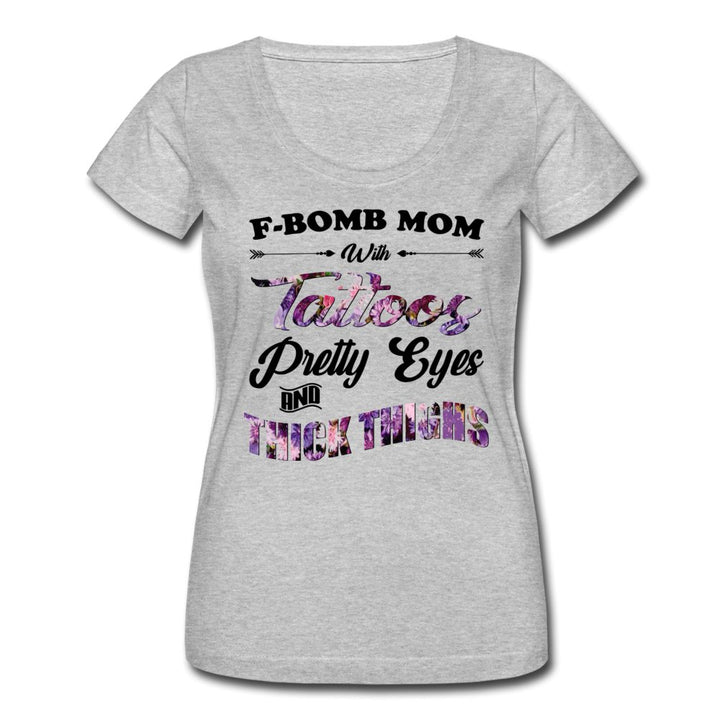 F-Bomb Mom With Tattoos Women's Scoop Neck Shirt - Beguiling Phenix Boutique