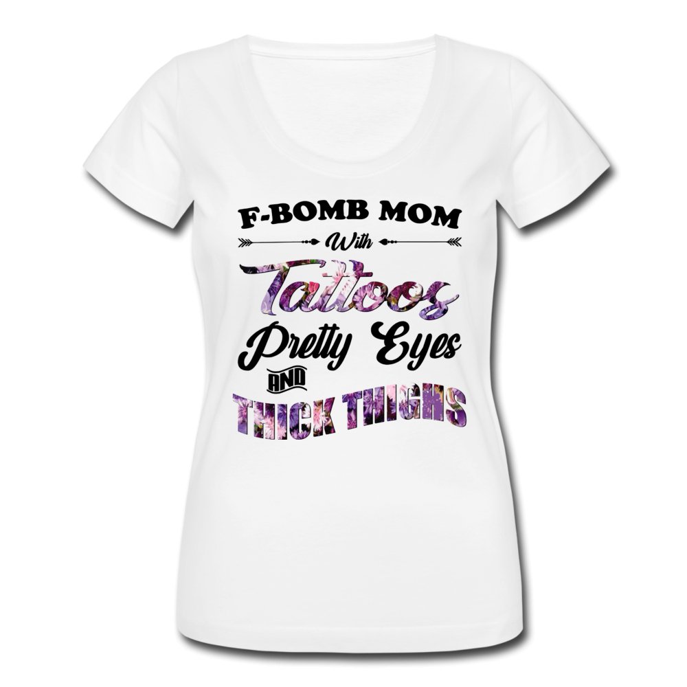 F-Bomb Mom With Tattoos Women's Scoop Neck Shirt - Beguiling Phenix Boutique